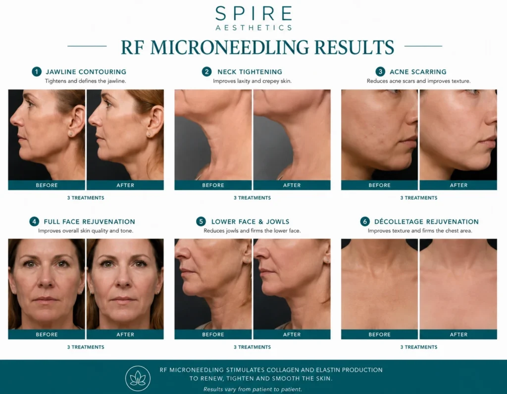 RF Microneedling Skin tightening Banstead results