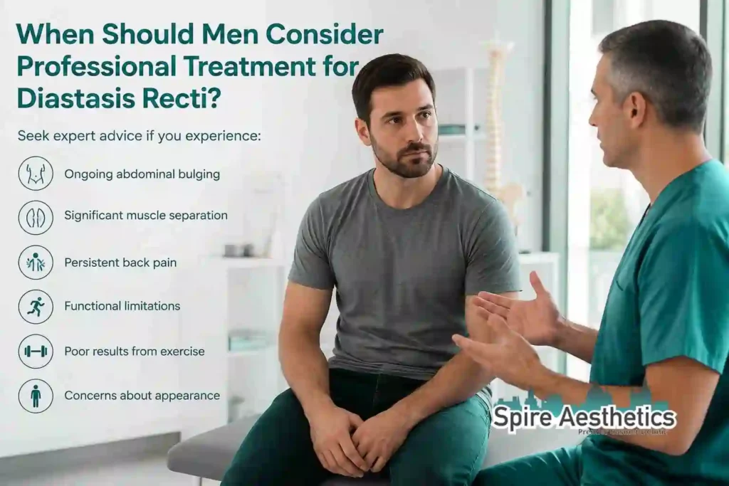 When Should Men Consider Professional Treatment for Diastasis Recti Banstead?