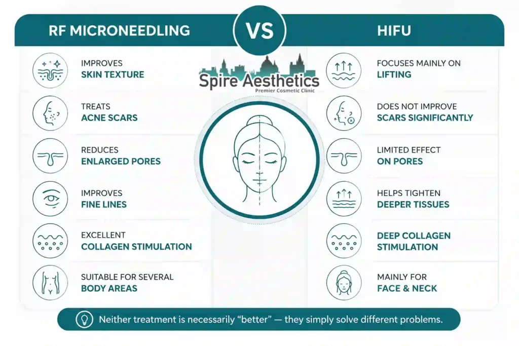 RF Microneedling vs HIFU: Which Treatment Gives Better Results Banstead?